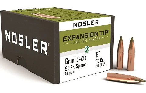 ПУЛЯ NOSLER 6MM 90GR E-TIP LEAD FREE BOX 50ШТ