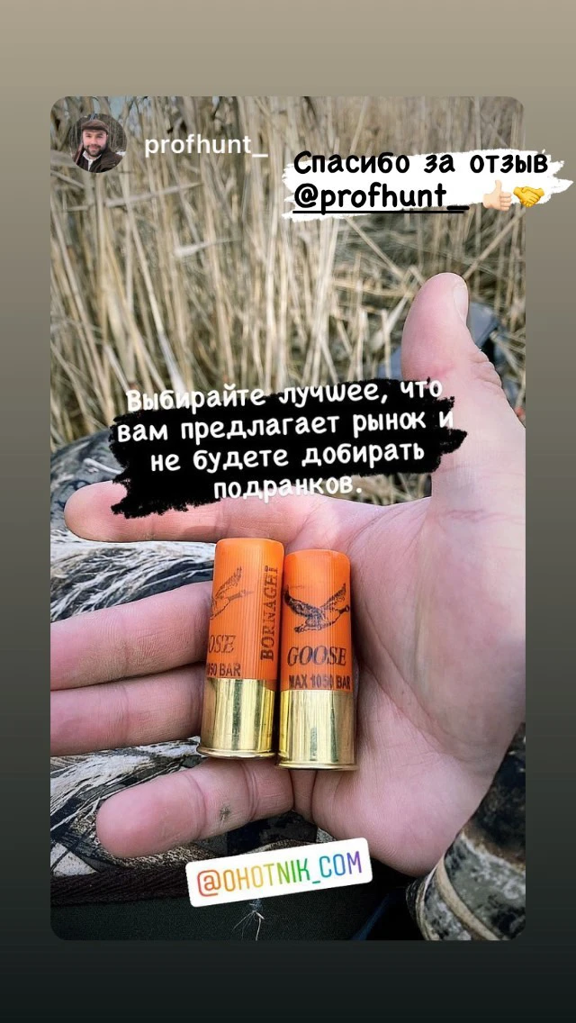 Патроны на гуся Bornaghi не оставляют подранков!