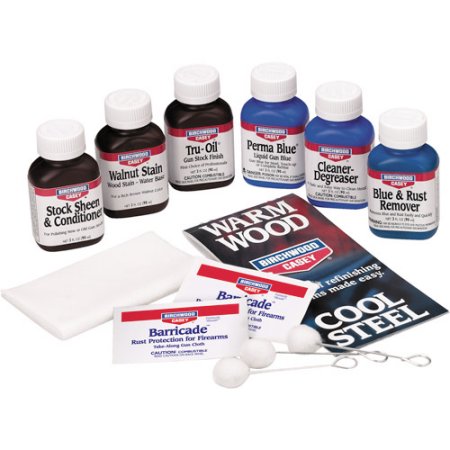 НАБОР ДЛЯ ВОРОНЕНИЯ И УХОДА ЗА ЛОЖЕЙ BIRCHWOOD CASEY DELUXE PERMA BLUE & TRU-OIL FINISHING KIT