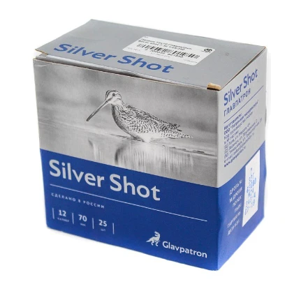 ПАТРОН ГЛАВПАТРОН SILVER SHOT ДРОБЬ №7 БИО 12/70 32ГР ИМПОРТНЫЙ ПОРОХ