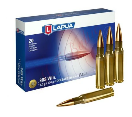 ПАТРОНЫ LAPUA 308 WIN 11,0ГР 170GRN LOCK BASE