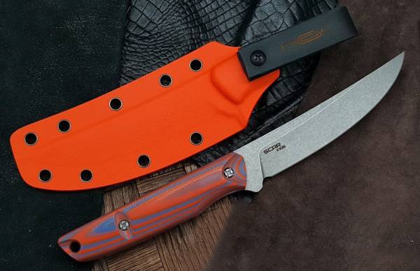 НОЖ ФИКСИРОВАННЫЙ NC CUSTOM SCAR ORANGE КЛИНОК Х105 РУКОЯТЬ G10