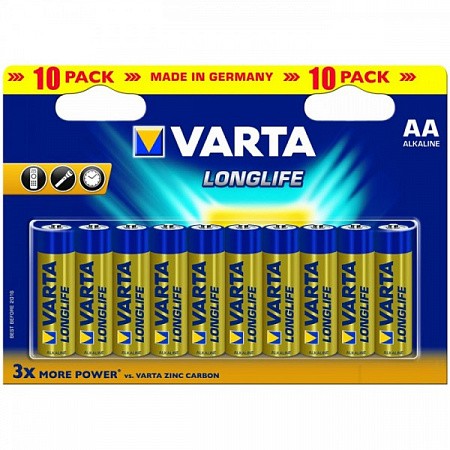 БАТАРЕЙКА VARTA LONGLIFE 4106 LR06 BL10 AA