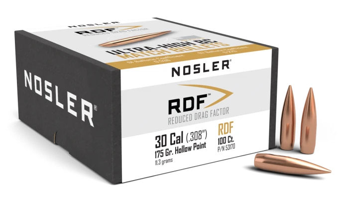 ПУЛЯ NOSLER 30CAL 175GR RDF HPBT BOX 100ШТ