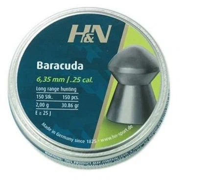 ПУЛИ ПНЕВМАТИЧЕСКИЕ 6,35MM H&N BARACUDA 2,0 Г УПАКОВКА 150ШТ