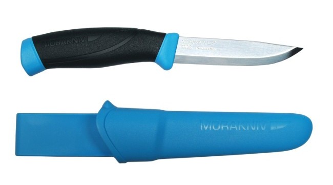 НОЖ ФИКСИРОВАННЫЙ MORAKNIV COMPANION BLUE КЛИНОК STAINLESS STEEL РУКОЯТЬ ПРОРЕЗИНЕННАЯ ГОЛУБАЯ