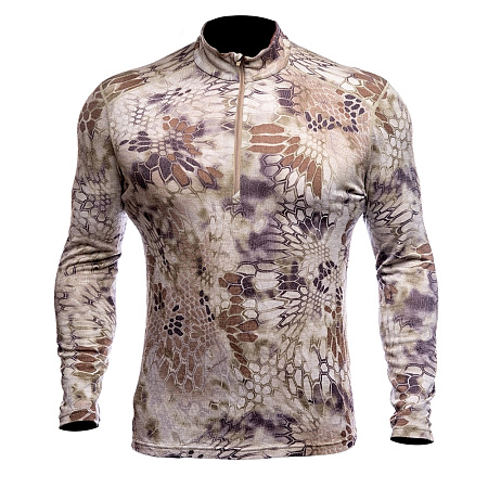 ФУТБОЛКА ТЕРМОБЕЛЬЁ KRYPTEK HOPLITE II MERINO 1/4 ZIP HW ТОЛСТАЯ HIGHLANDER
