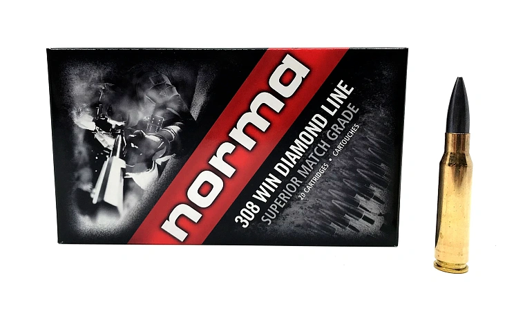 ПАТРОНЫ NORMA 308 WIN 10,89ГР 168GRN DIAMOND LINE