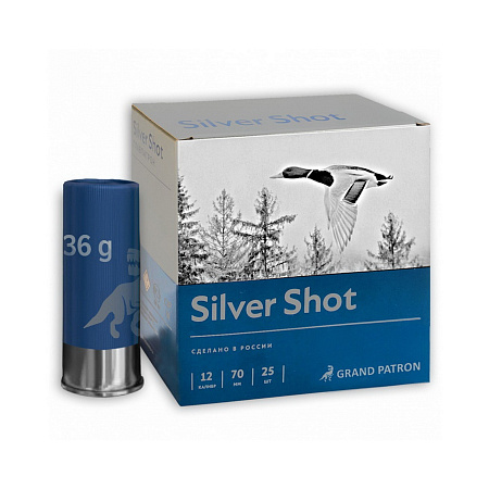 ПАТРОН ГЛАВПАТРОН SILVER SHOT ДРОБЬ №0 12/70  36ГР ИМПОРТНЫЙ ПОРОХ