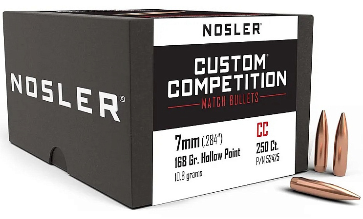 ПУЛЯ NOSLER 7MM 168GR HPBT CUSTOM COMPETITION BOX 100ШТ