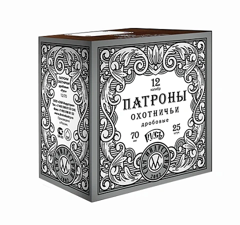 ПАТРОНЫ СКМ РУСЬ 12/70 ДРОБЬ №00 33ГР Б/К