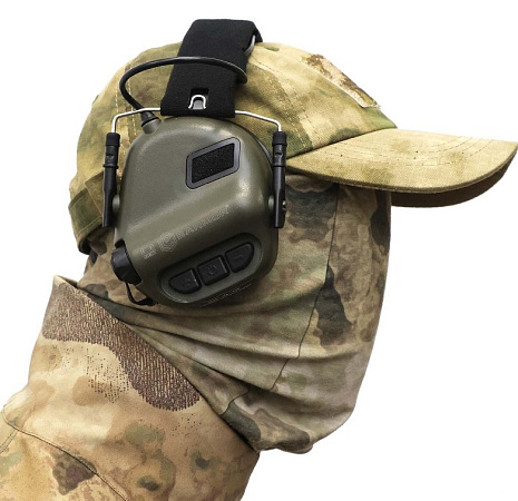 НАУШНИКИ АКТИВНЫЕ EARMOR M31-FG MOD4 AUX 3.5MM ЗЕЛЁНЫЕ