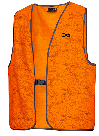 ЖИЛЕТ СИГНАЛЬНЫЙ MERKELGEAR HIGHVIZ TOPO LINE ОРАНЖЕВЫЙ