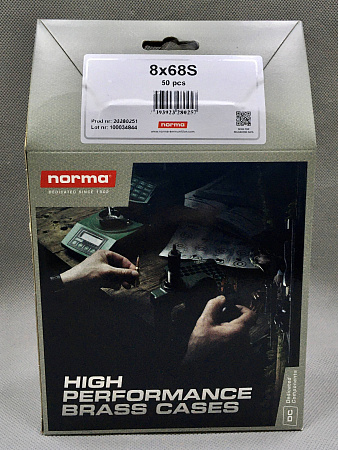 ГИЛЬЗА NORMA 8X68S BOX 50ШТ