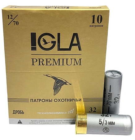 ПАТРОН IGLA-PREMIUM ДРОБЬ №5 12/70 32ГР
