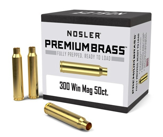 ГИЛЬЗА NOSLER 300 WIN MAG PREMIUM BRASS 50ШТ