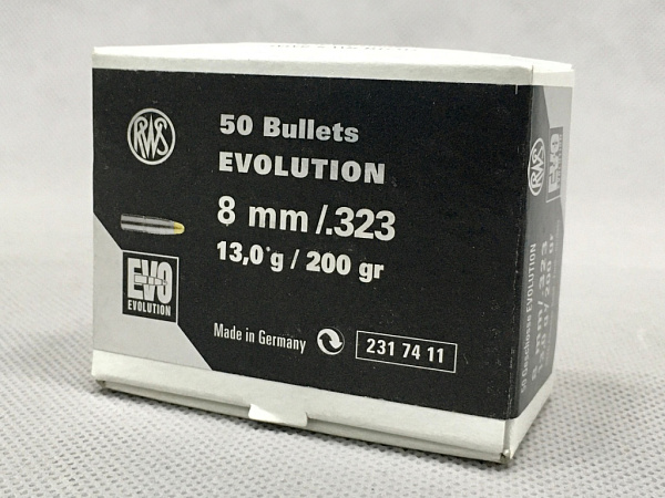 ПУЛЯ RWS 8MM 200GR/13ГР EVOLUTION BOX 50ШТ