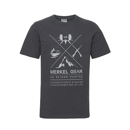 ФУТБОЛКА MERKELGEAR CROSS HUNTING КОРОТКИЕ РУКАВА СЕРАЯ