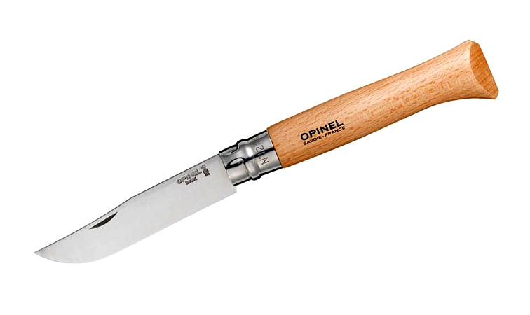НОЖ СКЛАДНОЙ OPINEL №8 КЛИНОК INOX РУКОЯТЬ ДУБ ГРАВИРОВКА КАБАН