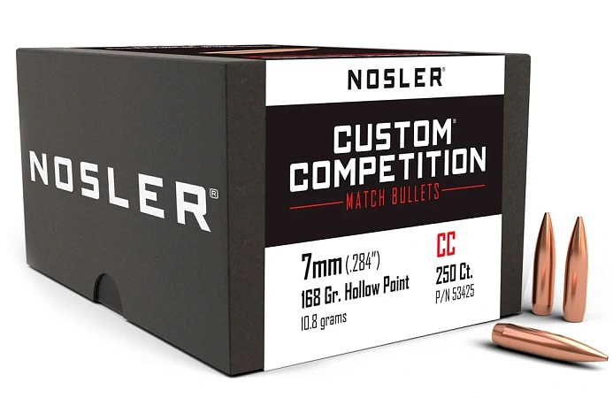 ПУЛЯ NOSLER 7MM 168GR HPBT CUSTOM COMPETITION BOX 250ШТ