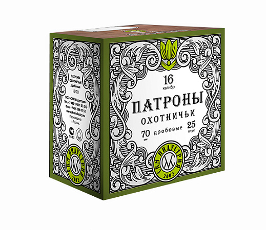 ПАТРОН СКМ ДРОБЬ №9 16/70 30ГР Б/К																				