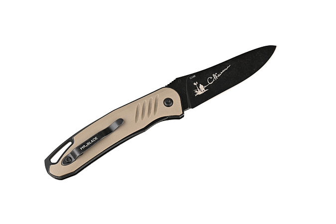 НОЖ СКЛАДНОЙ MR BLADE HIT TAN BLACK S/W АВТОГРАФ