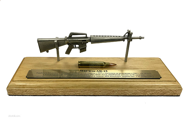 МАКЕТ ОРУЖИЯ TMB DESIGNS M16 ПОЗОЛОЧЕННОЕ