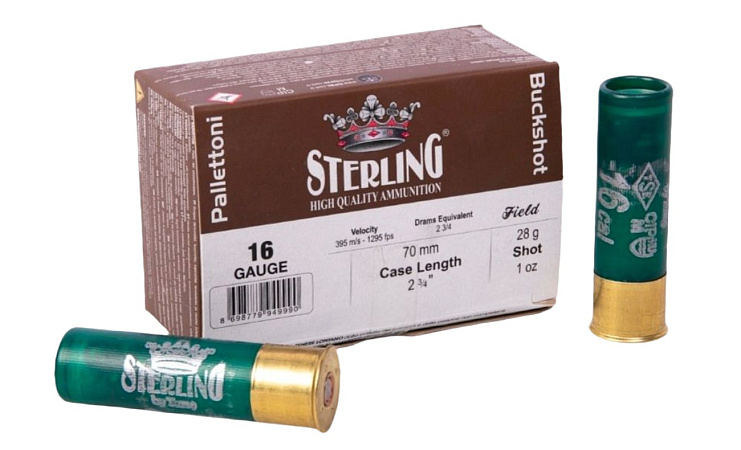 ПАТРОН STERLING 16/70 BUCKSHOT КАРТЕЧЬ 8,6ММ