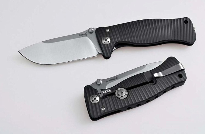 НОЖ СКЛАДНОЙ LION STEEL SR1 BLACK КЛИНОК D2 РУКОЯТЬ АЛЮМИНИЙ
