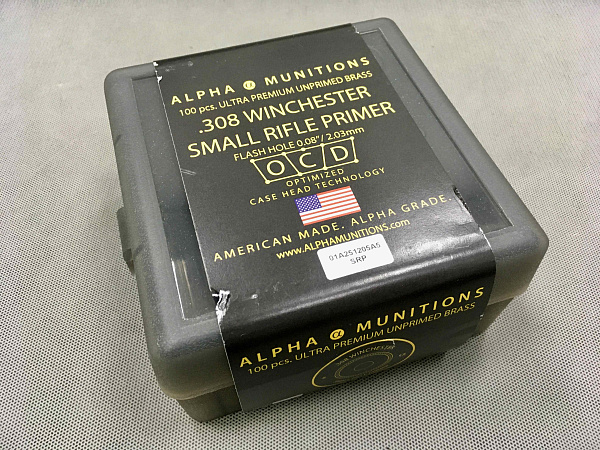 ГИЛЬЗА ALPHA MUNITIONS 308WIN SRP BOX 100ШТ