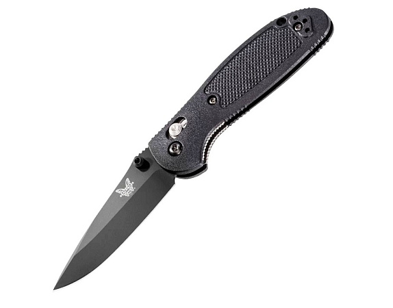 НОЖ СКЛАДНОЙ BENCHMADE MINI GRIPTILIAN КЛИНОК 154CM ЧЕРНЫЙ РУКОЯТЬ НЕЙЛОН ЧЕРНЫЙ G10