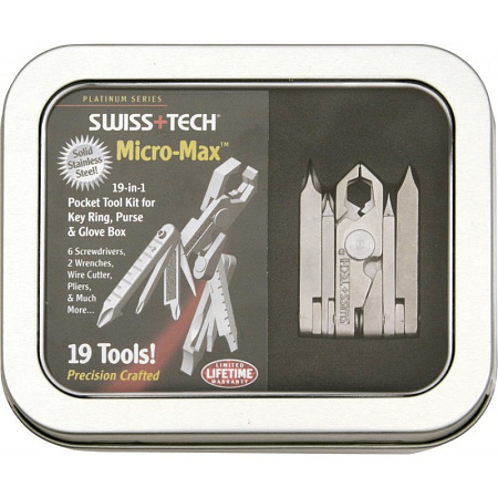 МИКРО НАБОР ИНСТРУМЕНТОВ ПОДАРОЧНАЯ УПАКОВКА SWISS TECH MMTWSS-PS MICRO-MAX 19-IN-1