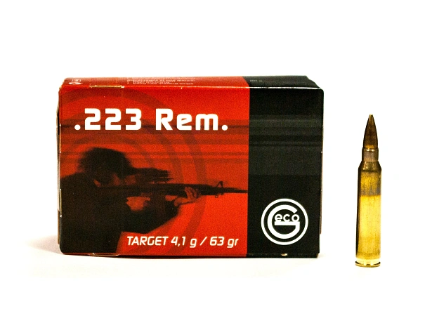 ПАТРОНЫ GECO 223 REM FMJ TARGET 4,1 ГР 63 GRN