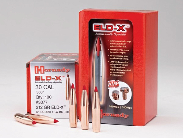 ПУЛЯ HORNADY 30CAL ELD-X 220GR 100ШТ