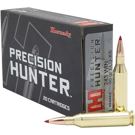 ПАТРОН HORNADY 243 WIN. ELD-X PRECISION HUNTER 5,8Г 90GR