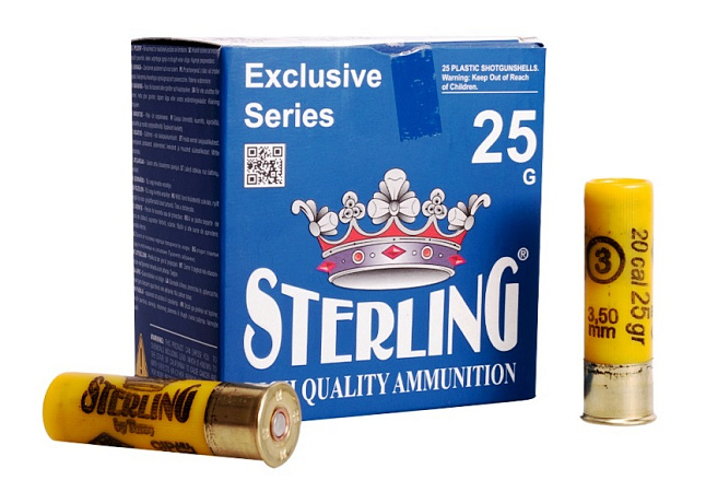 ПАТРОН STERLING ДРОБЬ №3 20/70 25ГР