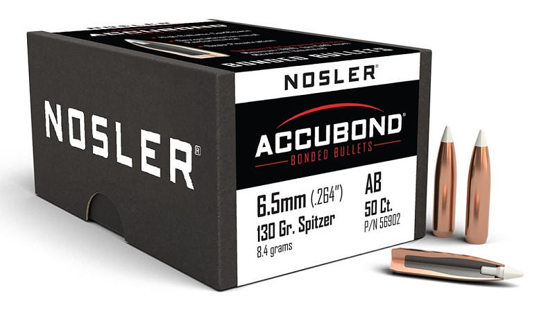 ПУЛЯ NOSLER 6.5MM 130GR ACCUBOND BONDED BULLETS BOX 50ШТ