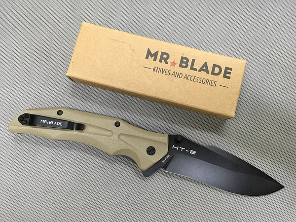 НОЖ СКЛАДНОЙ MR BLADE HT2 BSW  КЛИНОК D2 РУКОЯТЬ G10 TAN