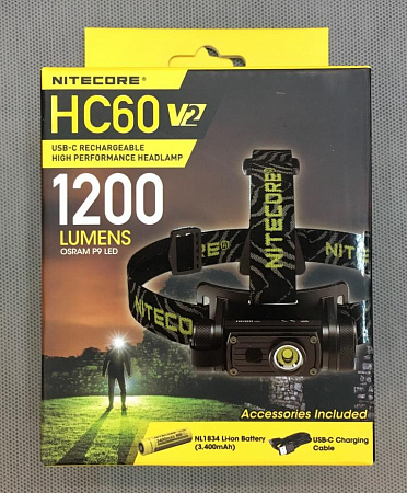 ФОНАРЬ НАЛОБНЫЙ NITECORE HC60 V2