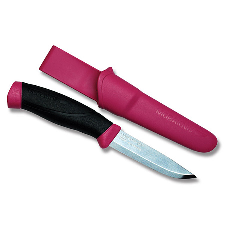 НОЖ ФИКСИРОВАННЫЙ MORAKNIV COMPANION MAGENTA КЛИНОК STAINLESS STEEL РУКОЯТЬ ПРОРЕЗИНЕННАЯ ПУРПУРНАЯ