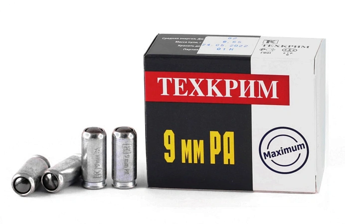 ПАТРОН ТЕХКРИМ ТРАВМАТИЧЕСКОГО ДЕЙСТВИЯ 9ММ РА MAXIMUM