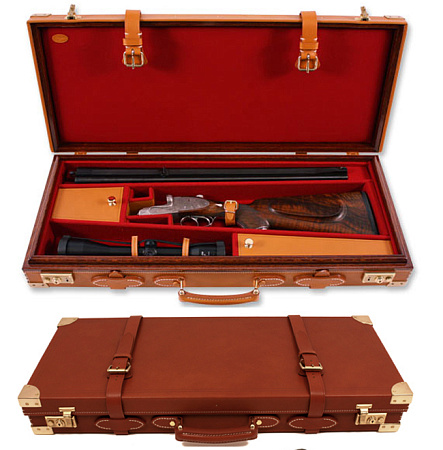 КОФР ОРУЖЕЙНЫЙ EMMEBI ДЛЯ ШТУЦЕРА С ДЛИНОЙ СТВОЛОВ ДО 69СМ КОЖА/СУКНО ТЕМНО-КОРИЧНЕВЫЙ