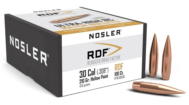 ПУЛЯ NOSLER 30CAL 210GR RDF HPBT BOX 100ШТ