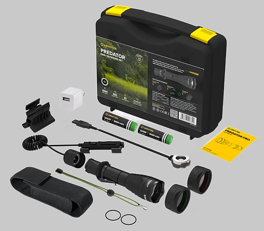 ФОНАРЬ ПОДСТВОЛЬНЫЙ ARMYTEK PREDATOR PRO MAGNET USB EXTENDED SET БЕЛЫЙ