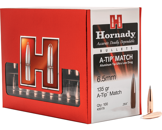 ПУЛЯ HORNADY 6,5MM 264 135 GR A-TIP BOX 100ШТ