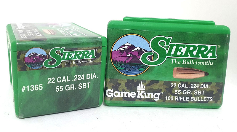 ПУЛЯ SIERRA 22CAL 55GR SBT BOX 100ШТ