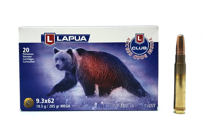 ПАТРОНЫ LAPUA 9.3X62 18,5ГР 285GRN MEGA