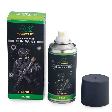 ОРУЖЕЙНАЯ КРАСКА TITANIUM NK NOVOKRASKA МАТОВЫЙ ЧЕРНЫЙ 350ML