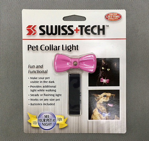 ФОНАРИК ДЛЯ ОШЕЙНИКА SWISS TECH PET COLLAR LIGHT PINK