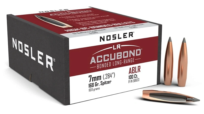 ПУЛЯ NOSLER 7MM 168GR ACCUBOND BONDED LONG RANGE BOX 100ШТ
